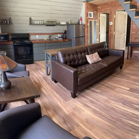 Coyote Creek A-Frame Cabin with Firepit, Nature Trail, Games, Outside Activities