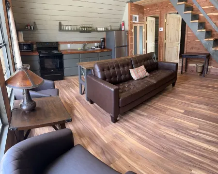 Coyote Creek A-Frame Cabin with Firepit, Nature Trail, Games, Outside Activities