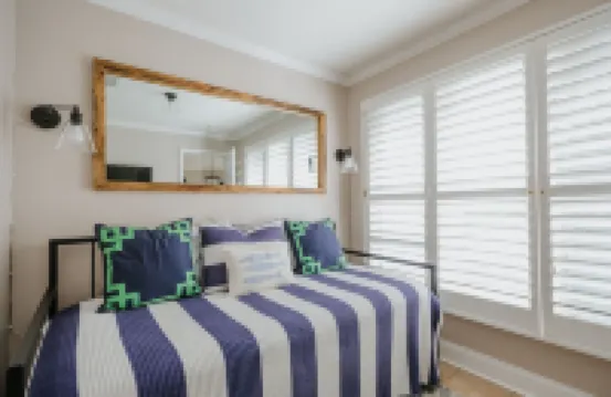 Lagoon view villa with office, easy walk to beach!