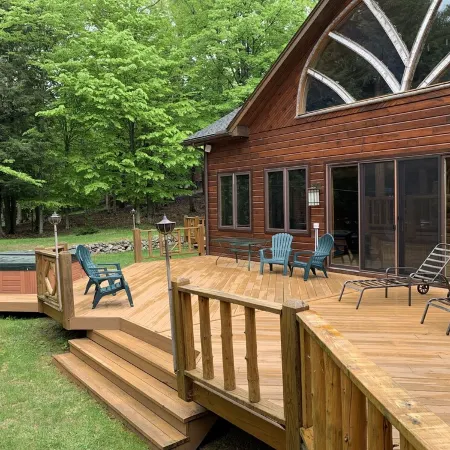 Adirondack Waterfront Lodge Close to Old Forge with A/C and Heated Garage