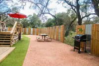 Texas Hill Country views at The Oval House on the Owl Spring Ranch near Boerne