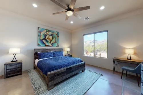 Updated home with mountain views, a private patio, grill, EV charger, W/D, & AC Hotels in Tanque Verde