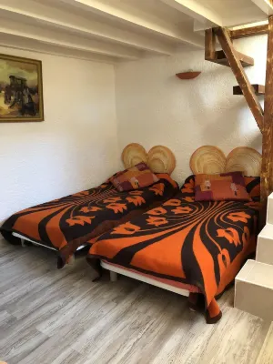In villa, duplex 42 M2 center for 4 open terrace / garden parking space