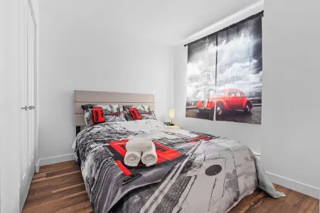 Pool/Patio/ & Private Balcony in Downtown Edmonton, Private Parisian Condo