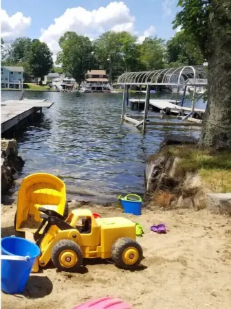 The Cottage at Highland Lake, year-round, waterfront with a boat dock