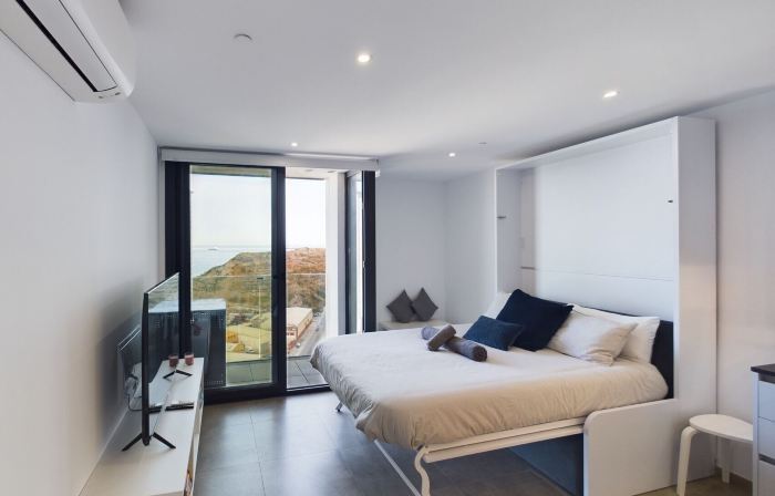 E1 Spacious Studios, Sea and Beach Views, High Floor