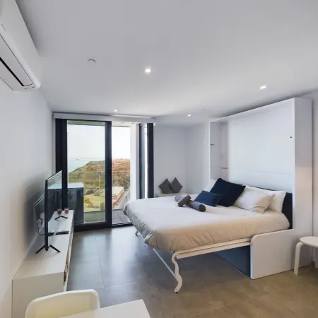 E1 Spacious Studios, Sea and Beach Views, High Floor