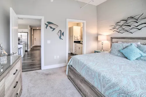 Luxe Manistee Condo w/ Balcony & River Views! - Kitchens