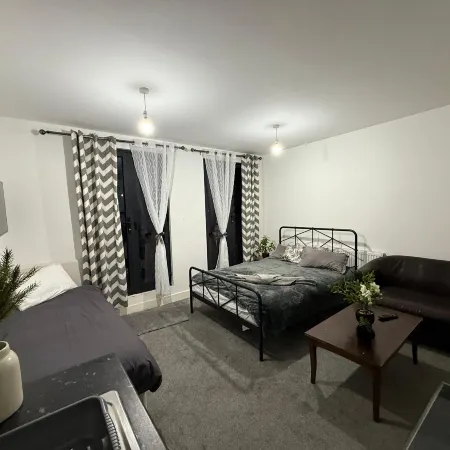2 Bedroom Apartment with Balcony, Double Bed & Single Bed in living Room