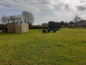 Glamping in Wiltshire in our Luxury Shepherds Hut