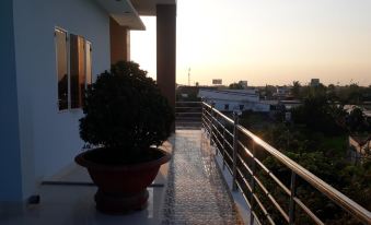 A rooftop overlooking the town from 360 degrees.