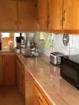 Vintage remodeled 1952 trailer with wonderful views of the mountains.