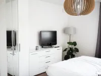 Modern vacation apartment with lake view and terrace