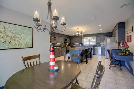 Waterfront Home with private boat ramp and boat dock.