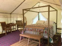 Full Site Woodland Glamping Rental near 3 of NY's Finger Lakes for 14+