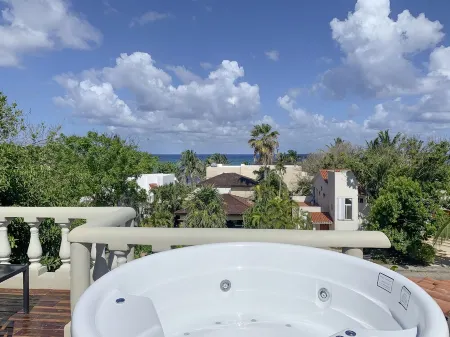 All inclusive, Ocean View luxury Villa , 79 Steps from the beach,3 jacuzzi, pool