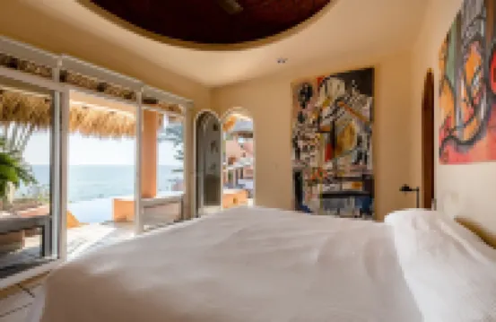 Luxurious Oceanfront Villa - Steps from Manzanillo Beach - Best View in Puerto