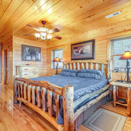 Hot Tub + Games! Mtn-View Cabin Near Pigeon Forge