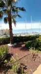 Le cap d'agde, garden apartment, boat view, pool, parking, beach 200 m
