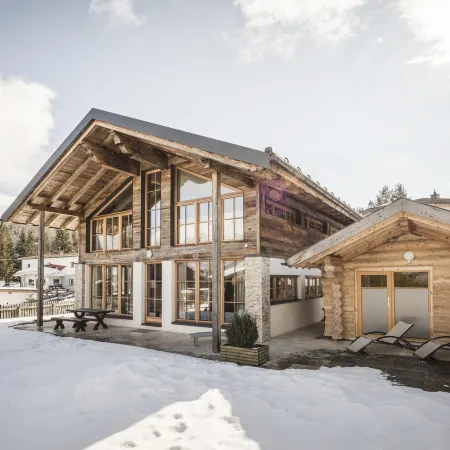 Luxury chalet with sauna in a willow roof