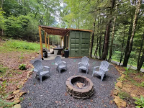 Book Your Adventure Getaway at our Container Cabin near New River Gorge Hotels in Wilderness