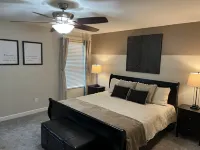 Spacious home with Avengers themed game room