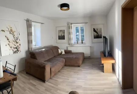 Ground floor apartment just outside Dresden with terrace and garden Отели в г. Саксонская Швейцария — Восточные Рудные Горы