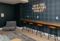 Ski&Tee Mountain Chalet: modern retreat w/ golf simulator, hot tub, & game room