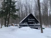 Serene chalet with fire pit, hot tub and barrel sauna in Shanty Creek