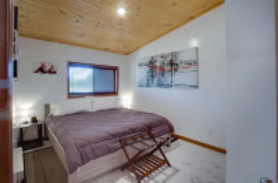 Private Hot Tub, King Size Bed Crystal Mountain 17 miles, Traverse City Sleeps 4