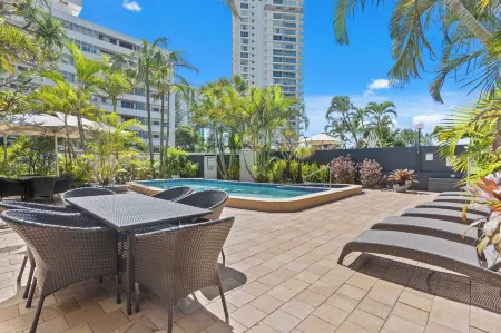 Hi Ho Beach Apartments on Broadbeach Отели рядом с достопримечательностью «Каскейд Гарденс»