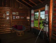Lakeside Cabin with Sunset View & Fireplace
