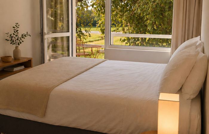 Tranquil 19th-Century Farmhouse Room in Lousã, Portugal