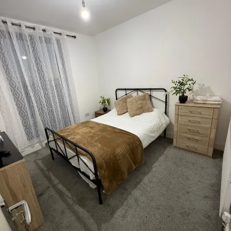 2 Bedroom Apartment with Balcony, Double Bed & Single Bed in living Room