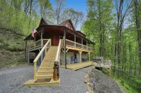 Mountain Retreat-Authentic Log Cabin with a Jacuzzi and FirePit Hotels near Lowe's Home Improvement