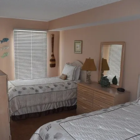 Two bedroom condo with deck overlooking the ocean. Private beach!