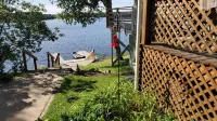 Pristine  views in peaceful bay on 5 Lake Chain.  pontoon rental available
