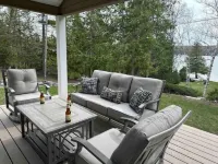 Walloon Lake Waterfront! Private Beach! Pets! Fireplace! Fall Colors!