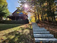 7Br Lake Cabin with Great Fall Views!  Close to Town.  Snowmobile/Utv to Trails.