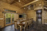 Lakefront secluded mult-family retreat with game room and two cabins.