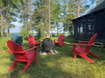 40 Acre Wooded Retreat on Columbus Lake with 1300 feet of shoreline.