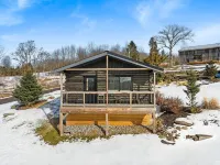 現代大床，滑雪、步道，木屋，火坑、熱水浴缸&觀星！