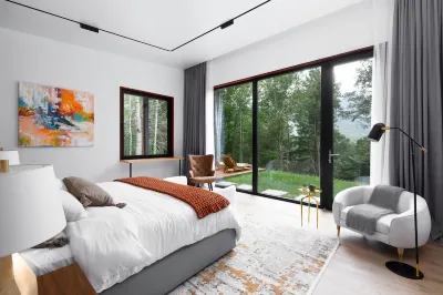 Architectural Modern House with Panoramic Mountain View