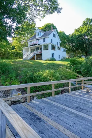 Waterfront Cottage in South Bristol w/ private dock and lobster boat views