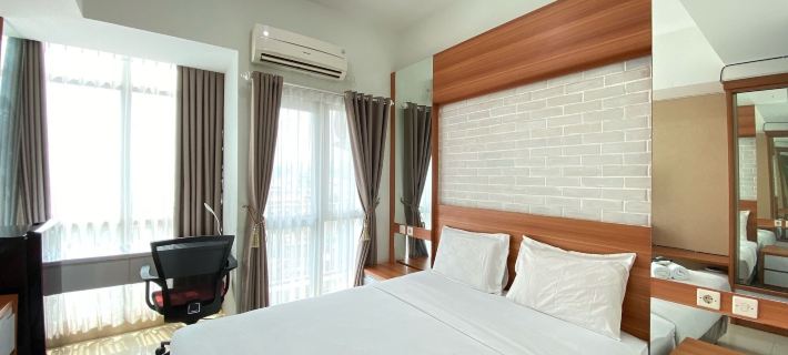Monochrome Studio Room at Taman Melati Jatinangor Apartment Hotels in Sumedang Regency