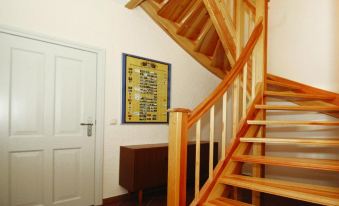 Timber House in Lenzen by Elbe River