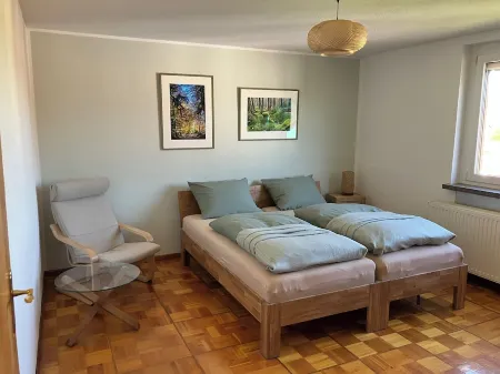 Cozy vacation apartment in the Rhön with a beautiful view from the balcony