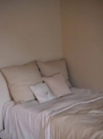 Comfortable living on a farm surrounded by greenery and art