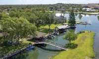 Beautiful lakefront home with boat dock