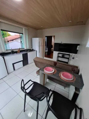 Furnished loft close to In the center with private garage.